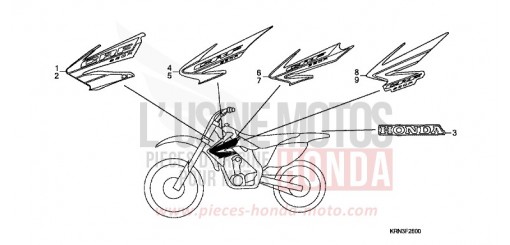 MARQUE (CRF250R4/5/6/7) CRF250R5 de 2005